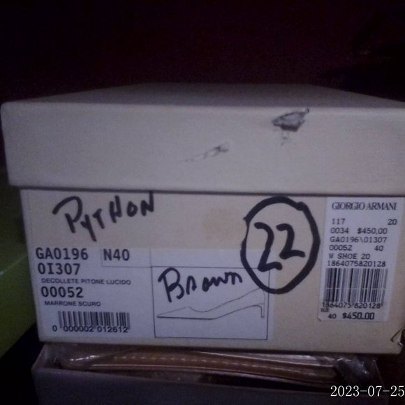 Giorgio Armani python snake skin heels. - Picture 4 of 6